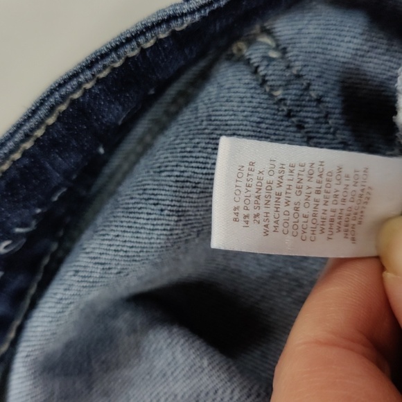 Lc Lauren Conrad Denim Cuffed Skinny Crop, Size 8 - Picture 10 of 11